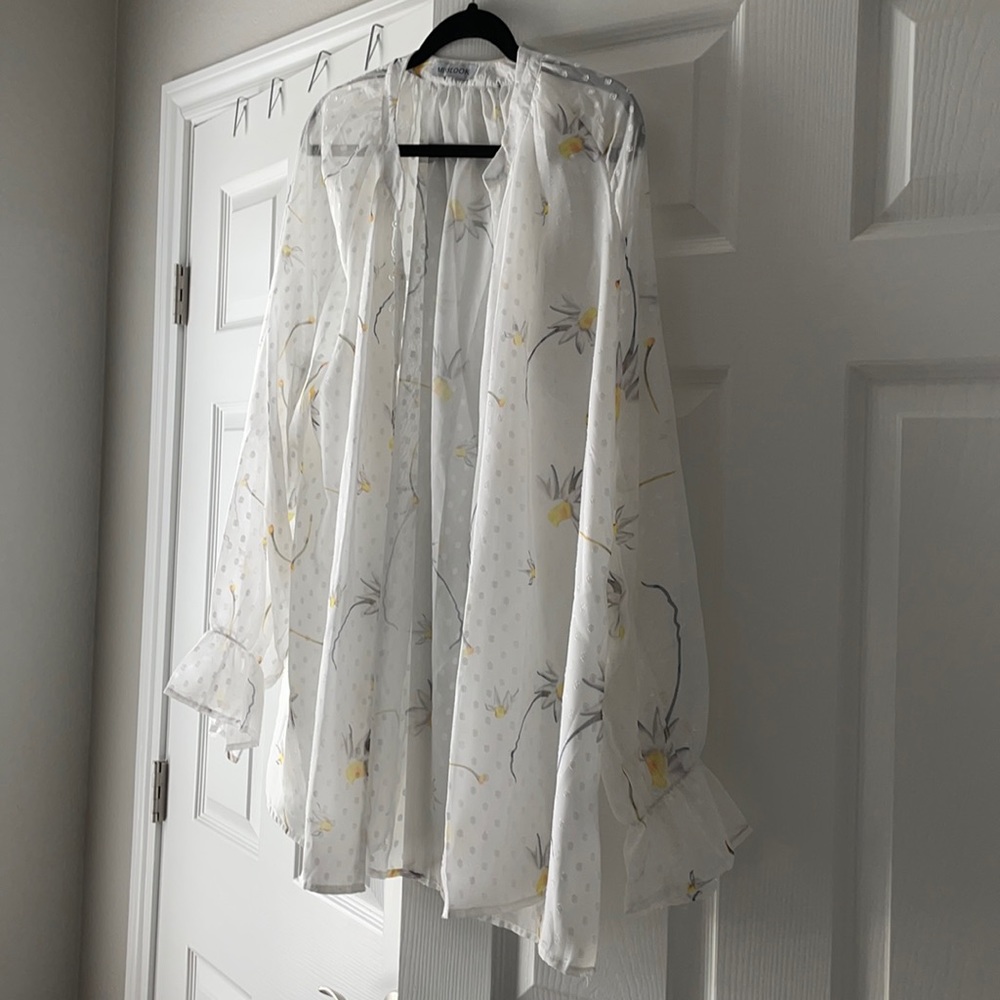 Sheer Button Blouse